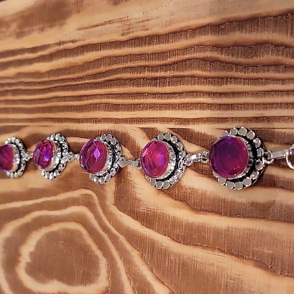 Pink Fire Topaz Bracelet- NWOT